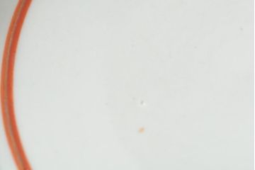 アンティーク雑貨　明治期　九谷焼赤絵蓋茶碗3客(和食器)(R-043515)