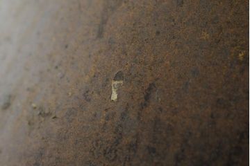 アンティーク雑貨　大正昭和初期　花に富士山図　銀象嵌彫金花瓶(菅原作蔵、花器、フラワーベース)(R-043519)