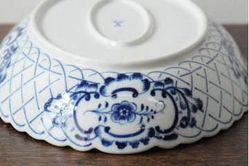 MEISSEN(マイセン)　ブルーオニオン　オーバルプレート　31cm(大皿、洋食器)(R-043520)