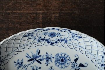 MEISSEN(マイセン)　ブルーオニオン　オーバルプレート　31cm(大皿、洋食器)(R-043520)