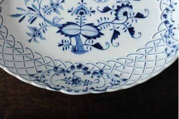 MEISSEN(マイセン)　ブルーオニオン　オーバルプレート　31cm(大皿、洋食器)(R-043520)
