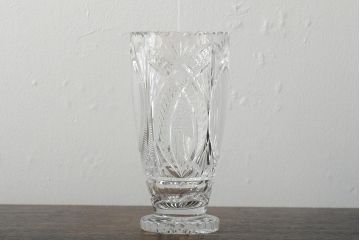 アンティーク雑貨　クリスタル　裸婦花瓶(ボヘミアガラス、花器、フラワーベース)(R-043521)