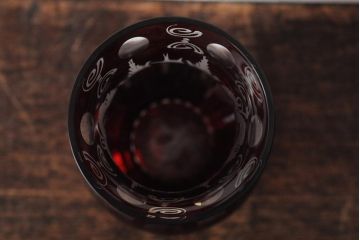 Egermann(エーゲルマン)　チェコスロバキア製　ボヘミアガラス　花瓶(ボヘミアグラス、ボヘミアンガラス)(R-043524)
