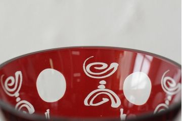 Egermann(エーゲルマン)　チェコスロバキア製　ボヘミアガラス　花瓶(ボヘミアグラス、ボヘミアンガラス)(R-043524)