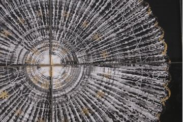 ヴィンテージ家具　北欧ビンテージ　チーク材　モダンなタイル天板のコーヒーテーブル(センターテーブル)(R-043529)