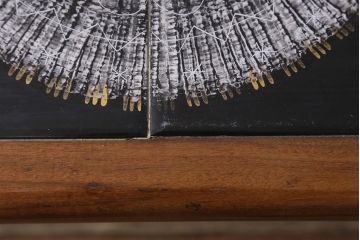 ヴィンテージ家具　北欧ビンテージ　チーク材　モダンなタイル天板のコーヒーテーブル(センターテーブル)(R-043529)