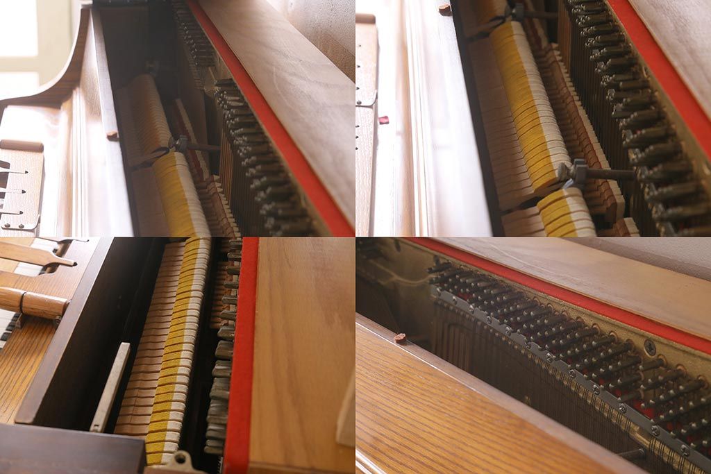 中古 アメリカ製 WURLTZER(ワーリッツァー) モデル2860 シリアル1737198 コンソールピアノ・スツールセット(定価約150〜200万円)(R-043532)