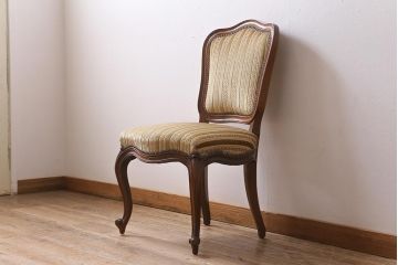 中古　DREXEL HERITAGE(ドレクセルヘリテイジ)　Et Cetera(エトセトラ)　高級感漂うサイドチェア(ダイニングチェア)(定価約20万円)(R-043537)