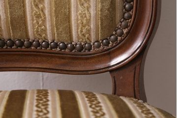 中古　DREXEL HERITAGE(ドレクセルヘリテイジ)　Et Cetera(エトセトラ)　高級感漂うサイドチェア(ダイニングチェア)(定価約20万円)(R-043538)