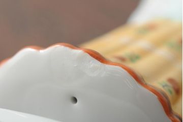 ハンガリー　HOLLOHAZA(ホロハーザ)　少女とカモメの陶器人形2個セット(オブジェ、置き物)(R-043541)
