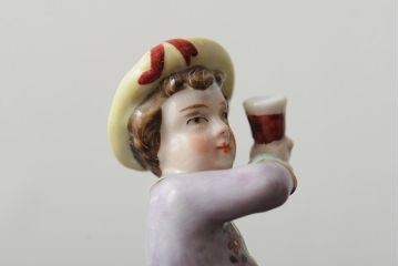 ドイツ?　フィギュリン4個セット　オクトーバーフェスト?　モーツァルト　他2体(陶器置物、オブジェ)(R-043543)