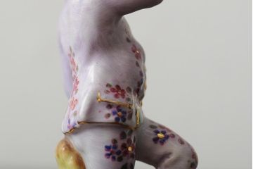 ドイツ?　フィギュリン4個セット　オクトーバーフェスト?　モーツァルト　他2体(陶器置物、オブジェ)(R-043543)