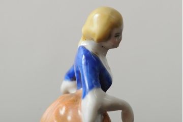 ドイツ?　フィギュリン4個セット　オクトーバーフェスト?　モーツァルト　他2体(陶器置物、オブジェ)(R-043543)