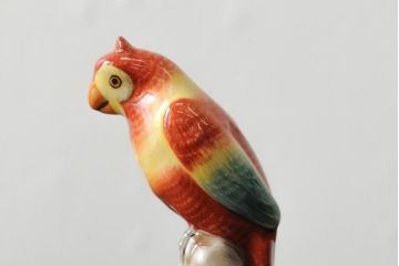 ハンガリー　HEREND(ヘレンド)　少女と鳥の置物2個セット(フィギリン、人形、西洋陶磁器)(R-043544)