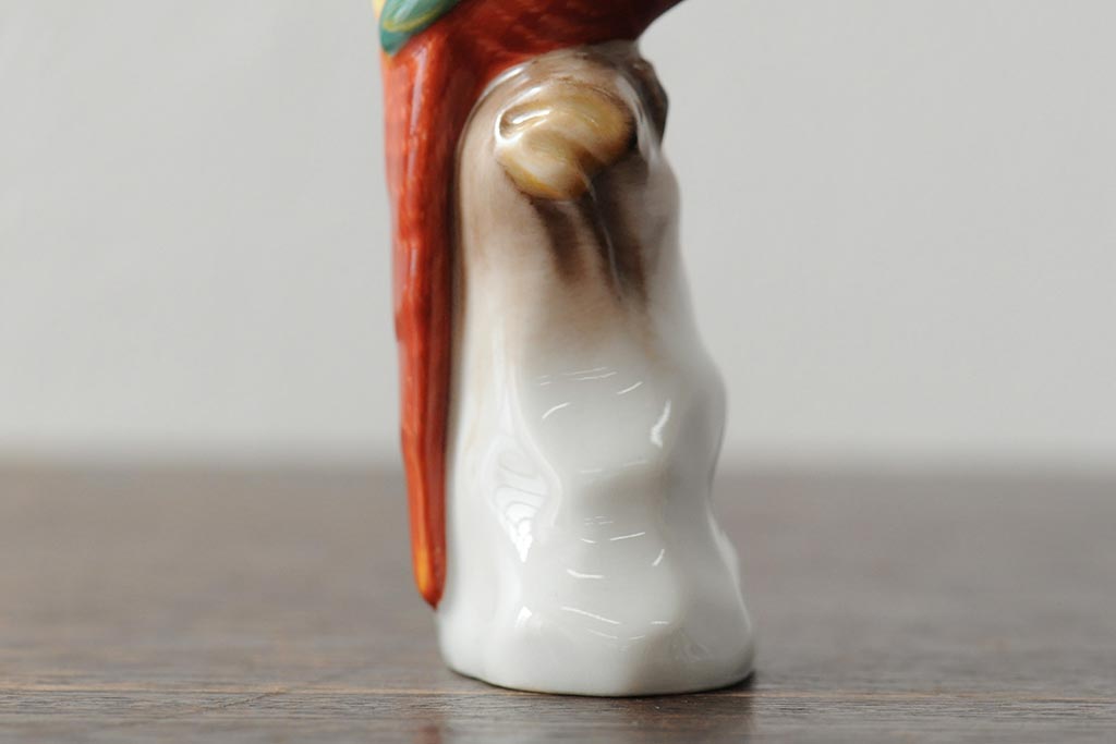 ハンガリー　HEREND(ヘレンド)　少女と鳥の置物2個セット(フィギリン、人形、西洋陶磁器)(R-043544)