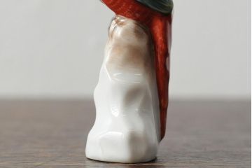 ハンガリー　HEREND(ヘレンド)　少女と鳥の置物2個セット(フィギリン、人形、西洋陶磁器)(R-043544)