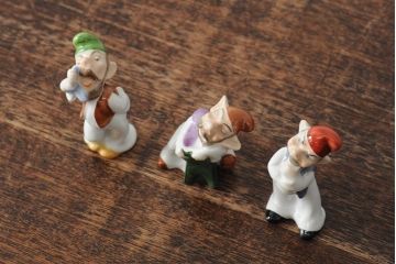 ハンガリー　HEREND(ヘレンド)　小人の置物3個セット(フィギリン、人形、西洋陶磁器)(R-043545)