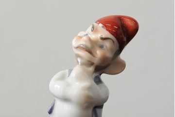 ハンガリー　HEREND(ヘレンド)　小人の置物3個セット(フィギリン、人形、西洋陶磁器)(R-043545)