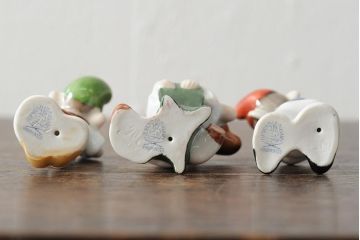 ハンガリー　HEREND(ヘレンド)　小人の置物3個セット(フィギリン、人形、西洋陶磁器)(R-043545)