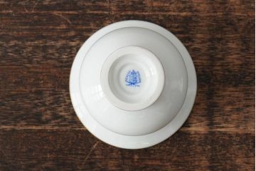 ハンガリー　HEREND(ヘレンド)　RO　ロスチャイルドバードと赤いラインが美しい花瓶2個セット(フラワーベース、西洋陶磁器)(R-043546)