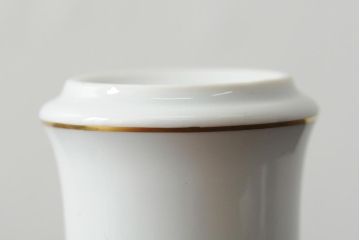 ハンガリー　HEREND(ヘレンド)　RO　ロスチャイルドバードと赤いラインが美しい花瓶2個セット(フラワーベース、西洋陶磁器)(R-043546)