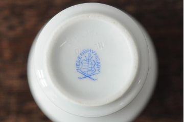 ハンガリー　HEREND(ヘレンド)　RO　ロスチャイルドバードと赤いラインが美しい花瓶2個セット(フラワーベース、西洋陶磁器)(R-043546)