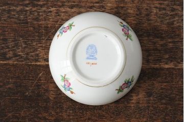 ハンガリー　HEREND(ヘレンド)　バラの小物入れ(丸形ボンボン入れ、西洋陶磁器)(R-043547)