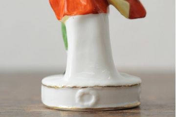 アンティーク雑貨　民族衣装　マジシャン　人物　陶器の置物3点セット(オブジェ、ペン立て、小物入れ、ディスプレイ雑貨)(R-043550)