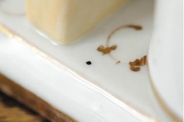 アンティーク雑貨　民族衣装　マジシャン　人物　陶器の置物3点セット(オブジェ、ペン立て、小物入れ、ディスプレイ雑貨)(R-043550)