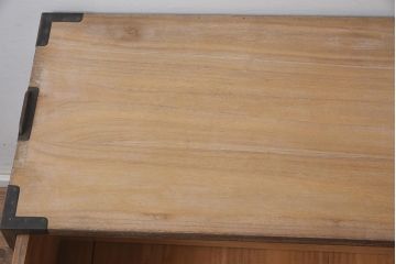 和製アンティーク　昭和初期　桐材　モダンな雰囲気の箪笥ローボード(引き出し、和タンス、ローチェスト、桐箪笥、桐たんす)(R-043552)