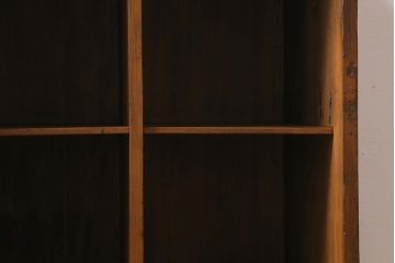 アンティーク家具　ヒノキ材　木の風合いが味わい深いマス目棚(オープンラック、シェルフ)(R-043556)