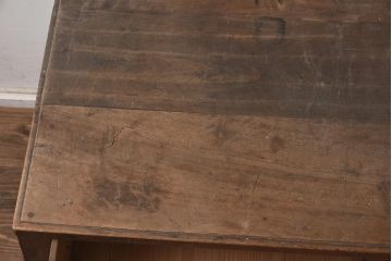 アンティーク家具　和製アンティーク　昭和初期　素朴さが魅力の平机(デスク、在宅ワーク、在宅用片袖デスク)(R-043557)