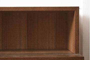 レトロ家具　昭和レトロ　1980年頃　タモ材　昔懐かしい香り漂うサイドボード(キャビネット、戸棚)(R-043561)