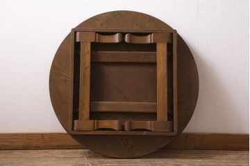 ビンテージ家具　栓材　和モダンスタイルにもおすすめなレトロなちゃぶ台(ローテーブル)(R-043569)