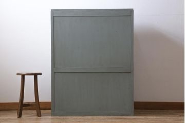 レトロ家具　フレンチカラーがかわいらしいペイントチェスト(引き出し、タンス)(R-043571)