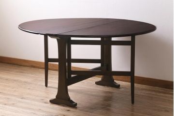 ヴィンテージ家具　イギリスビンテージ　ERCOL(アーコール)　ドロップリーフテーブル(バタフライテーブル、ゲートレッグテーブル)(R-043573)