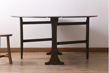 ヴィンテージ家具　イギリスビンテージ　ERCOL(アーコール)　ドロップリーフテーブル(バタフライテーブル、ゲートレッグテーブル)(R-043573)