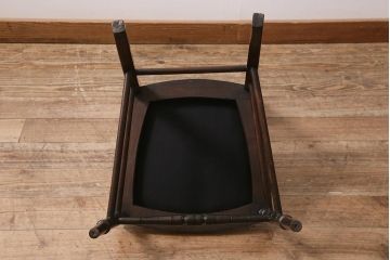 アンティーク家具　フランスアンティーク　1920年頃　ウォールナット材　象嵌が凝った印象を与えるチェア(椅子)(R-043576)