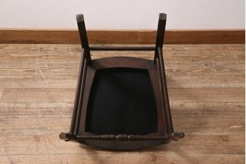 アンティーク家具　フランスアンティーク　1920年頃　ウォールナット材　象嵌が凝った印象を与えるチェア(椅子)(R-043577)