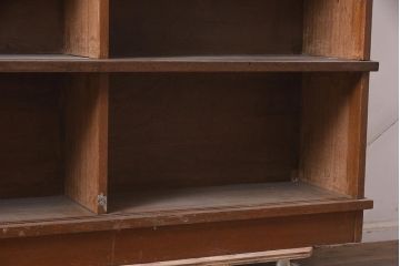 ビンテージ家具　和製ビンテージ　昭和中期　シンプルな作りの本棚(オープンラック、シェルフ、飾り棚)(R-043579)