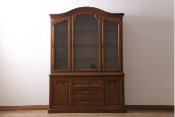 中古　DREXEL HERITAGE(ドレクセルヘリテイジ)　Touraine(ツーレイン)　チャイナキャビネット(食器棚、飾り棚)(定価約92万円)(R-043591)