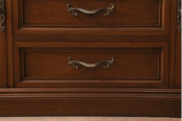 中古　DREXEL HERITAGE(ドレクセルヘリテイジ)　Touraine(ツーレイン)　チャイナキャビネット(食器棚、飾り棚)(定価約92万円)(R-043591)