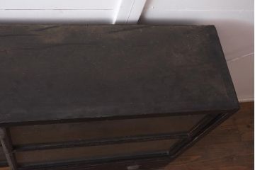 アンティーク家具　和製アンティーク　大正昭和初期　引き出し付　ガラス戸のサイドボード(キャビネット、戸棚、収納棚)(R-043597)