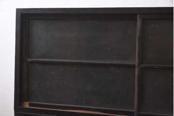 アンティーク家具　和製アンティーク　大正昭和初期　引き出し付　ガラス戸のサイドボード(キャビネット、戸棚、収納棚)(R-043597)