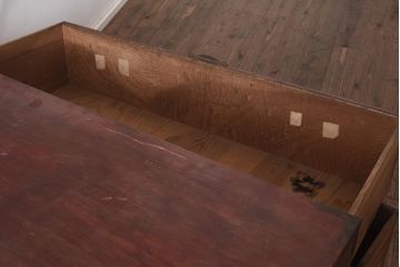 アンティーク家具　明治大正期　前面ケヤキ材　迫力ある金具の仙台箪笥ローボード(野郎箪笥、時代箪笥、衣装箪笥、テレビ台)(R-043601)