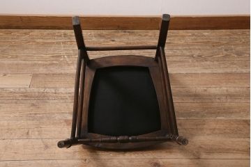 アンティーク家具　フランスアンティーク　ウォールナット材　象嵌入りの上品なチェア(椅子)(R-043605)