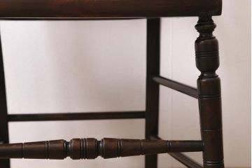 アンティーク家具　フランスアンティーク　ウォールナット材　象嵌入りの上品なチェア(椅子)(R-043606)