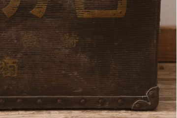 アンティーク雑貨　戦前　高級髪洗粉　百万弗　ボテ箱(収納箱)(R-043608)