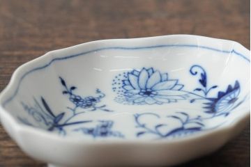 中古　MEISSEN(マイセン)　ブルーオニオン　ディッシュ4点セット(プレート、小皿、洋食器)(R-043610)