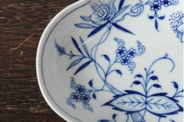 中古　MEISSEN(マイセン)　ブルーオニオン　ディッシュ4点セット(プレート、小皿、洋食器)(R-043610)
